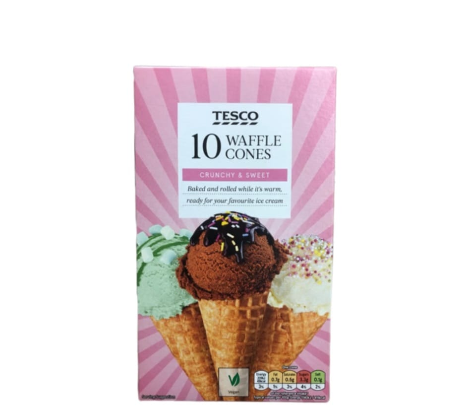 TESCO WAFFLE CONES 10CT The Gourmet Grocer