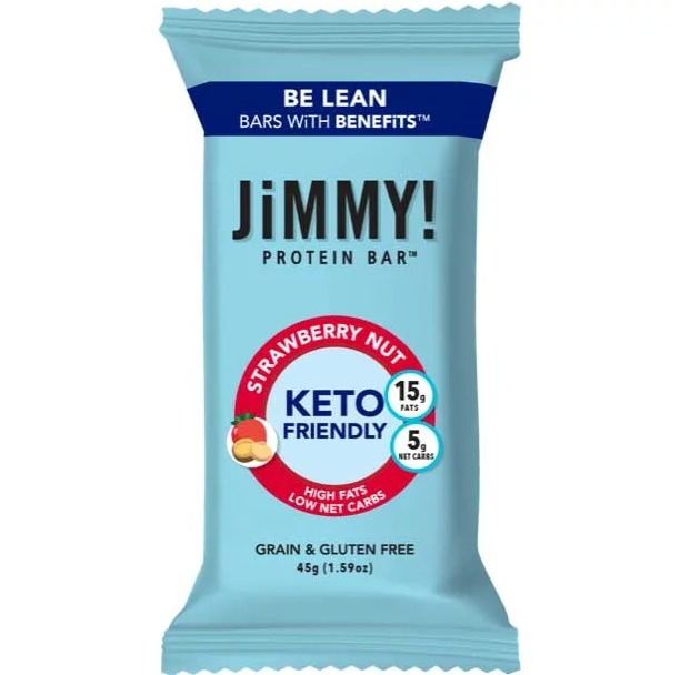 JIMMY STRAWBERRY NUT KETO PROTEIN BAR 1.59OZ The Gourmet Grocer
