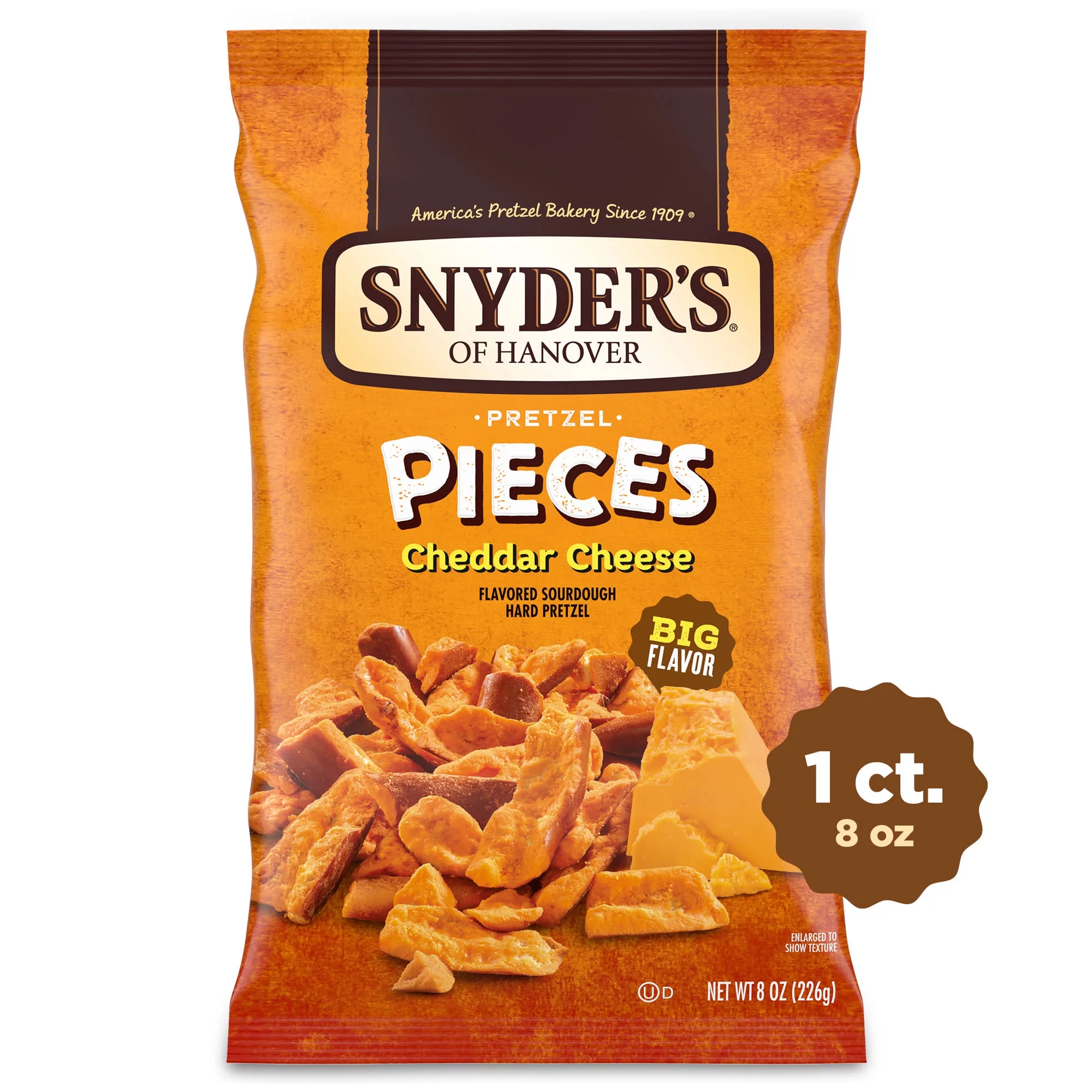 SNYDER'S OF HANGOVER PRETZEL PIECES CHEDDAR CHESSE 2.25OZ The Gourmet Grocer
