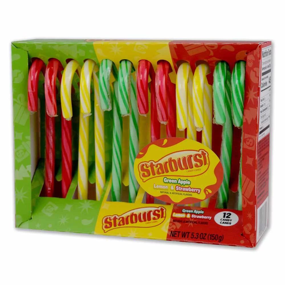STARBURST CANDY CANES 12CT The Gourmet Grocer