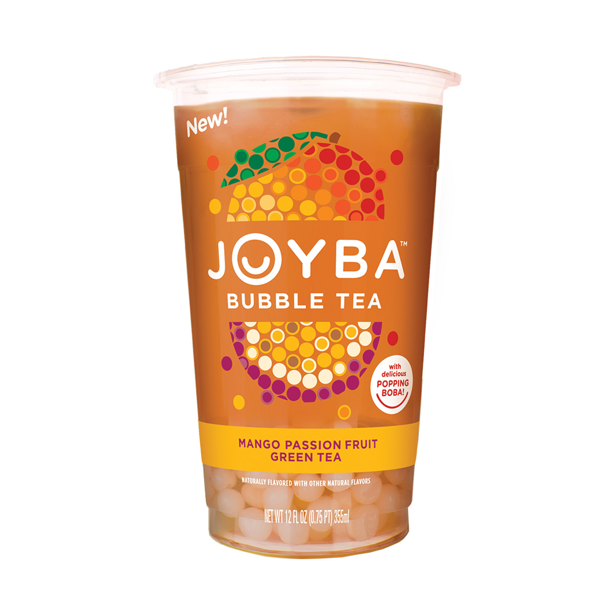 JOYBA MANGO PASSION FRUIT BUBBLE TEA 12OZ The Gourmet Grocer