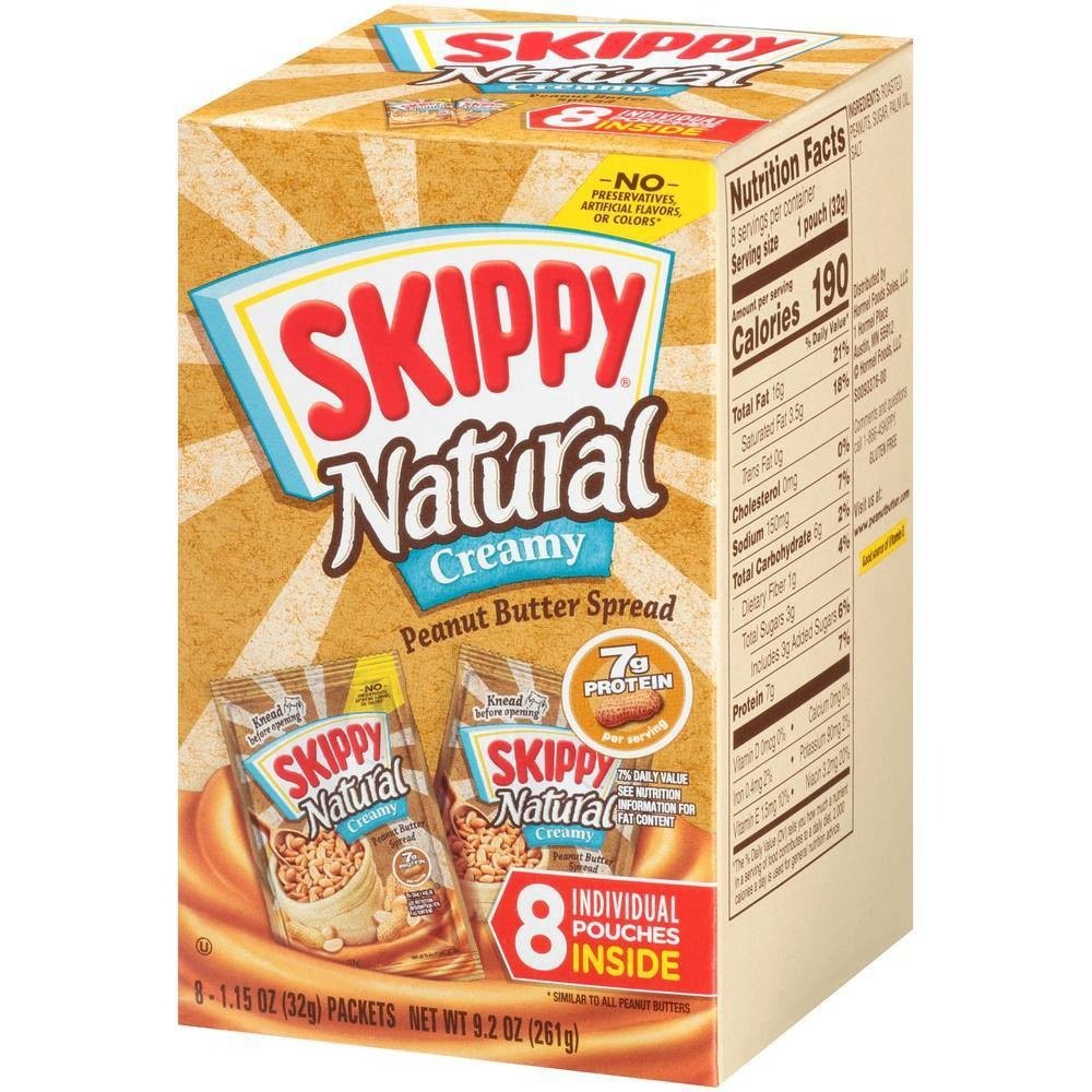 Skippy natural creamy peanut butter spread 8ct the gourmet grocer