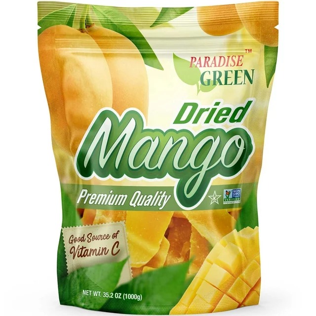 PARADISE GREEN DRIED MANGO 35.2OZ The Gourmet Grocer