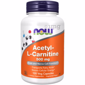 NOW ACETYTL-L-CARNITINE 500MG 100 VEGAN CAPSULES