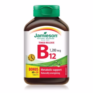 JAMIESON B12 1200MCG VITAMIN 60+20 TABLETS