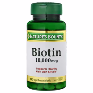 NATURE'S BOUNTY BIOTIN 10,000MCG 120 RAPID RELEASE SOFTGELS
