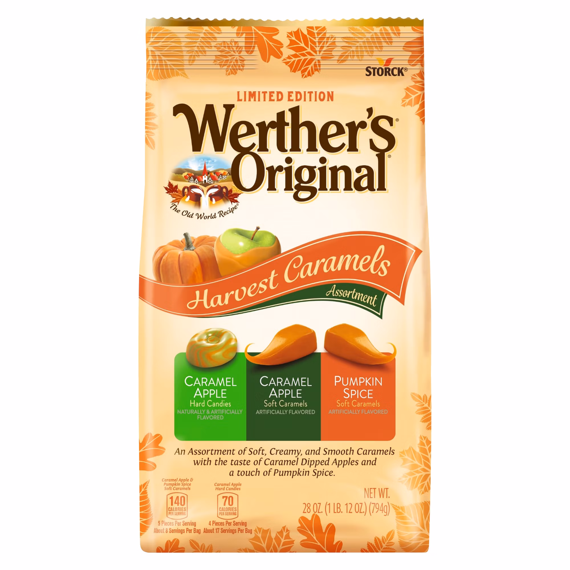 WERTHER'S ORIGINAL LIMITED EDITION HARVEST CARAMELS ASSORTMENT 28OZ
