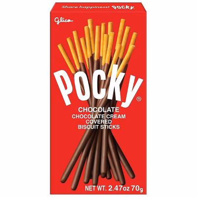 GLICO POCKY CHOCOLATE CREAM COVERED BISCUIT STICKS 2.47OZ