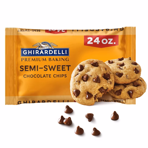 GHIRARDELLI PREMIUM BAKING SEMI-SWEET CHOCOLATE CHIPS 24OZ